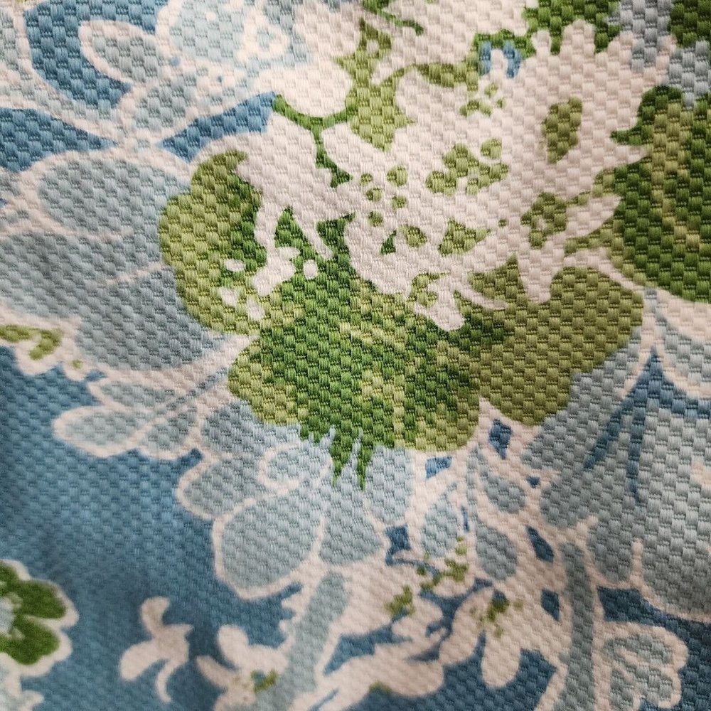 Talbots Women's Short Straight‎ Pencil Skirt Back Zip Blue Green Floral Size 10 - Picture 4 of 7
